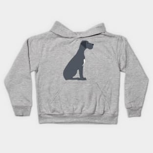 Black Great Dane Dog Kids Hoodie